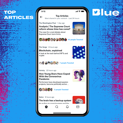 Top articles Twitter Blue