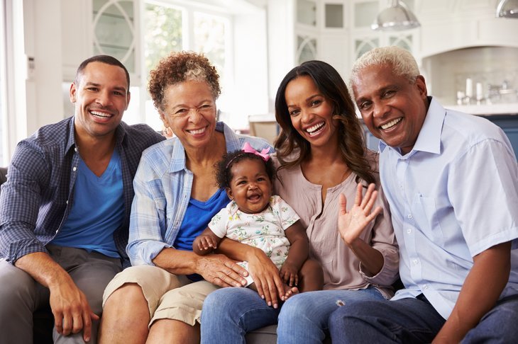 Famille afro-américaine de 3 générations