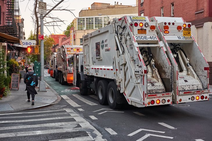 Camion à ordures à New York City