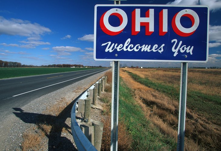 Signe de la route de l'Ohio