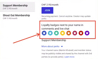 YouTube Membership badges