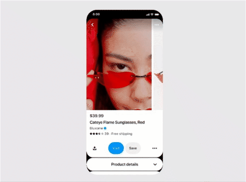 Pinterest video product display