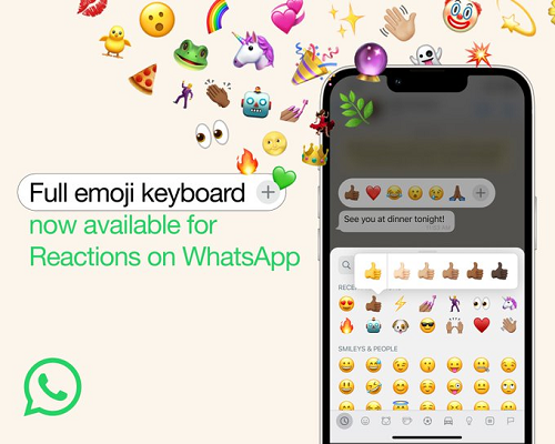 WhatsApp custom Reactions