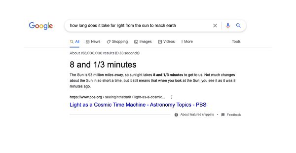 Google snippet example