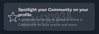 Twitter Communities button for brand profiles