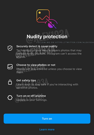 Instagram Nudity Protection