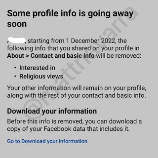 Facebook info removal
