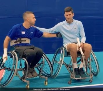 Novak Djokovic Plays Wheelchair Tennis In Tel Aviv Watch