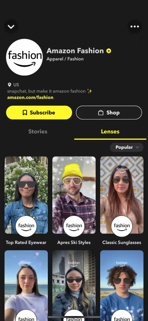 Snapchat Amazon AR partnership
