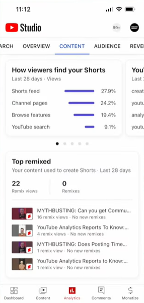 YouTube Studio metrics update