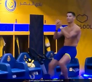 Cristiano Ronaldo Celebrates Al Nassrs Goal In Saudi Pro League From