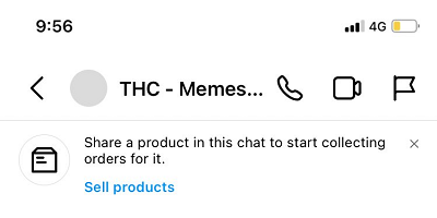 Instagram products in chat