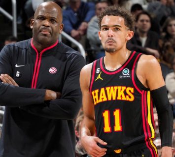 nate mcmillan trae young hawks getty