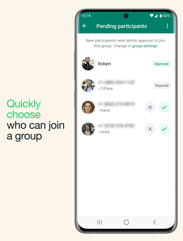 WhatsApp groups in common