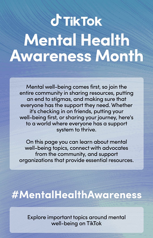 TikTok Mental Health Awareness Month