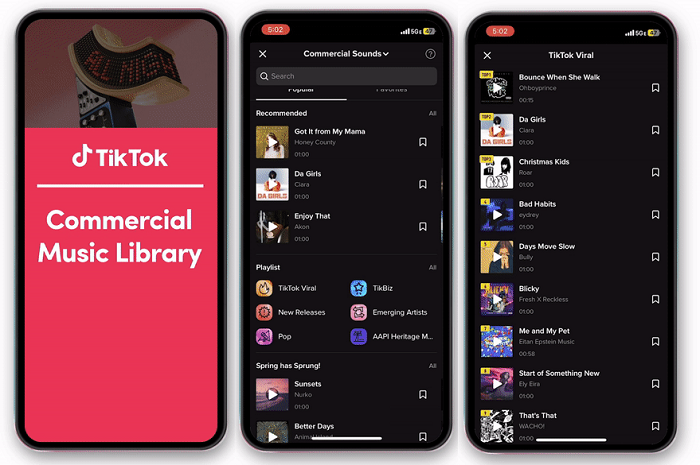 TikTok Commercial Music Library