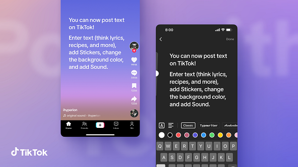 TikTok text posts