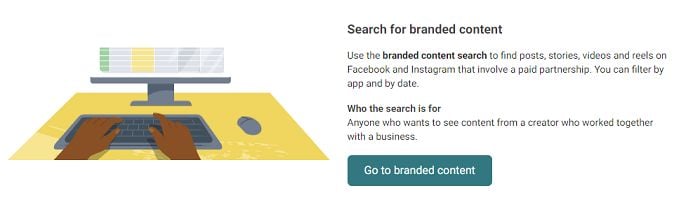 Meta branded content campaigns search