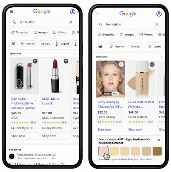 Google make up ads