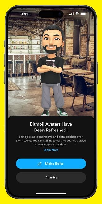 Snapchat Bitmoji update