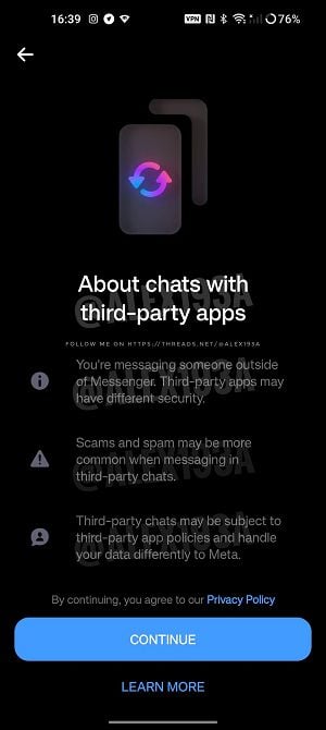 Messenger third party apps