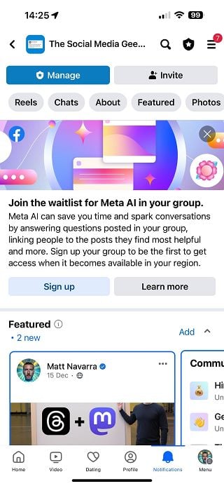 Facebook Groups AI tools