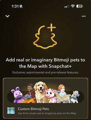 Snapchat Bitmoji pets